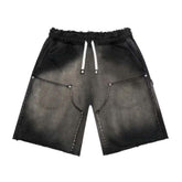 Godspeed Carpenter Distressed Shorts Black Sun Fade