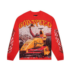 Godspeed F1 Finishline Long Sleeve Tee Red