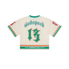 Godspeed First Down Jersey Bone Teal Orange