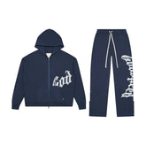 Godspeed Navy Grey Sweatsuit Hoodie & Sweatpants Set