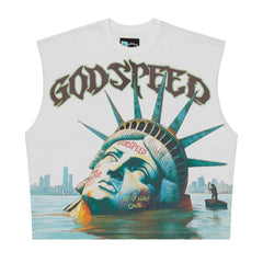 Godspeed Sunken Liberty Sleeveless Tee White