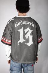 Godspeed TD Layered Jersey Black White Red Long Sleeve