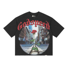 Godspeed Concrete Rose Tee Black