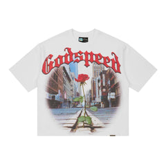 Godspeed Concrete Rose Tee White