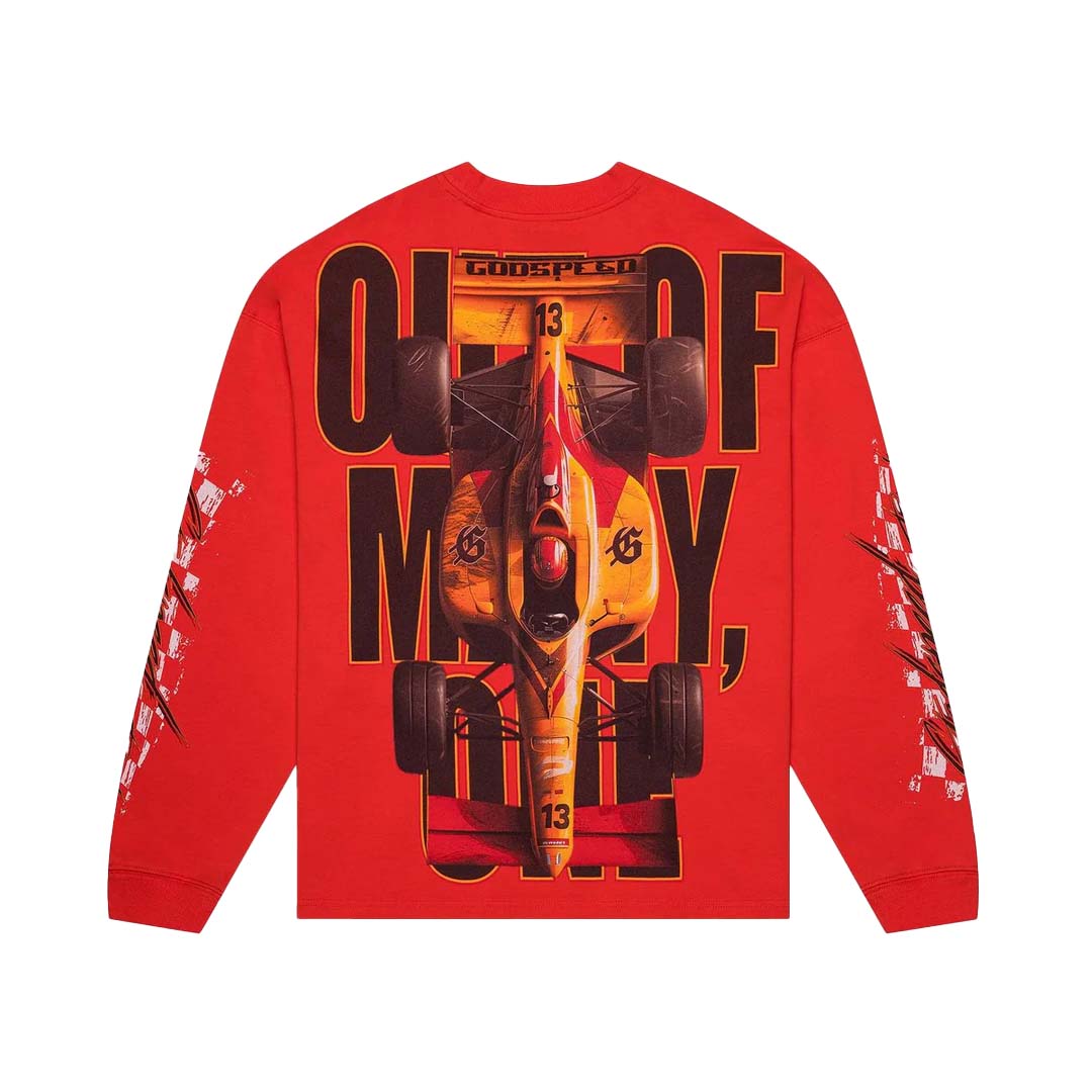 Godspeed F1 Finishline Long Sleeve Tee Red