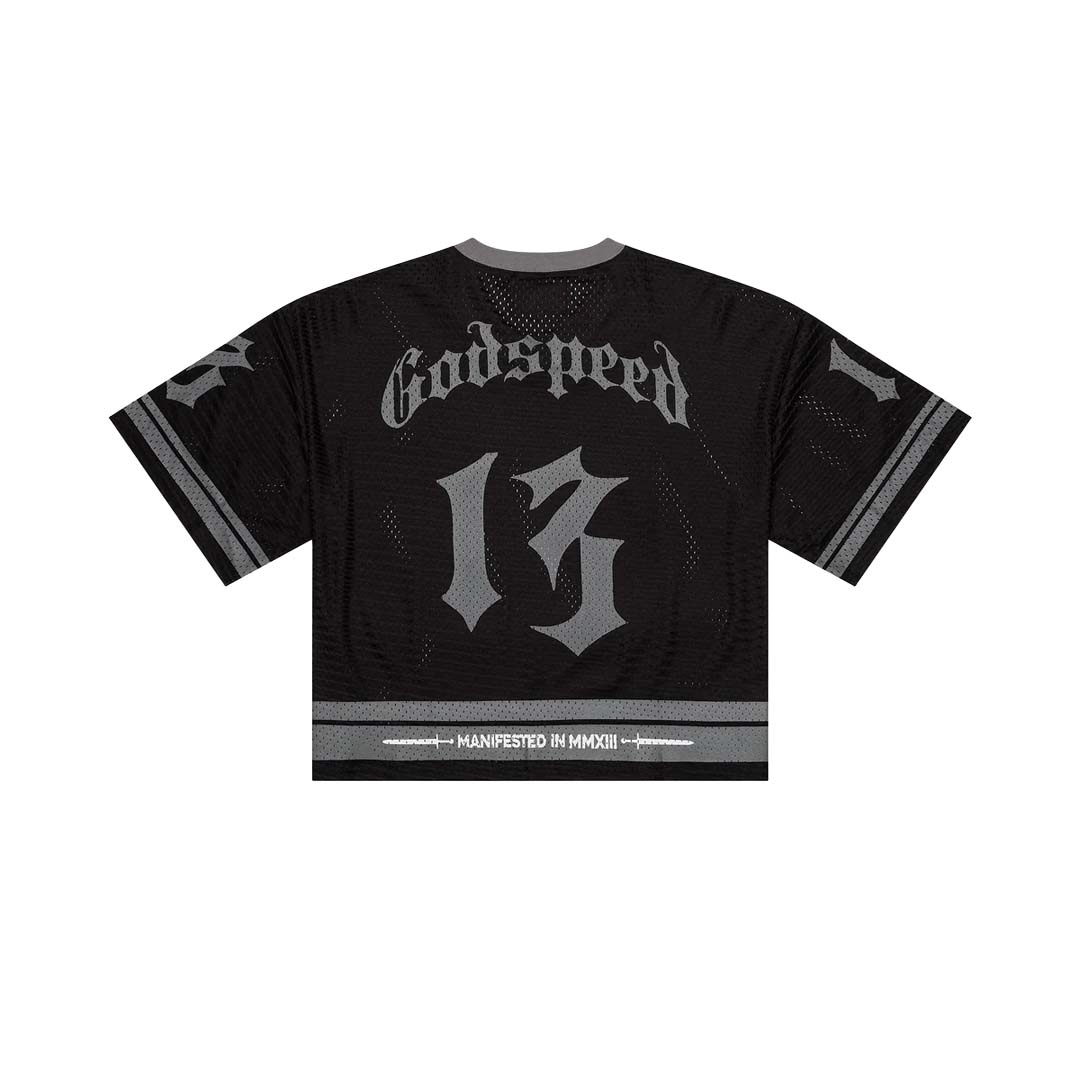 Godspeed First Down Jersey Black Grey