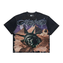 Godspeed Mother Cairo Grey Wash Tee