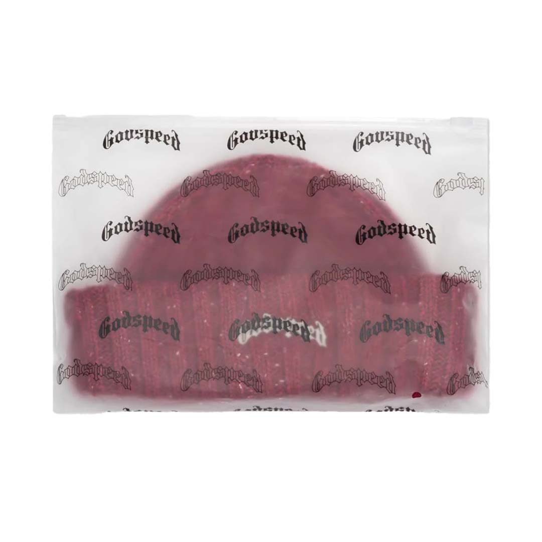 Godspeed OG Logo Emblem Beanie Burgundy Speckle