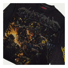 Godspeed Steel Sharpens Steel Grey Wash Long Sleeve Tee