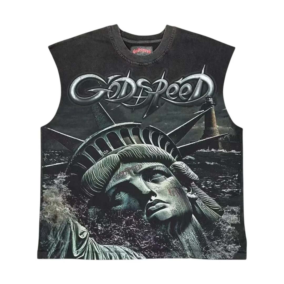 Godspeed Sunken Liberty 2 Sleeveless Tee Black