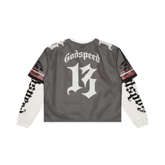 Godspeed TD Layered Jersey Black White Red Long Sleeve