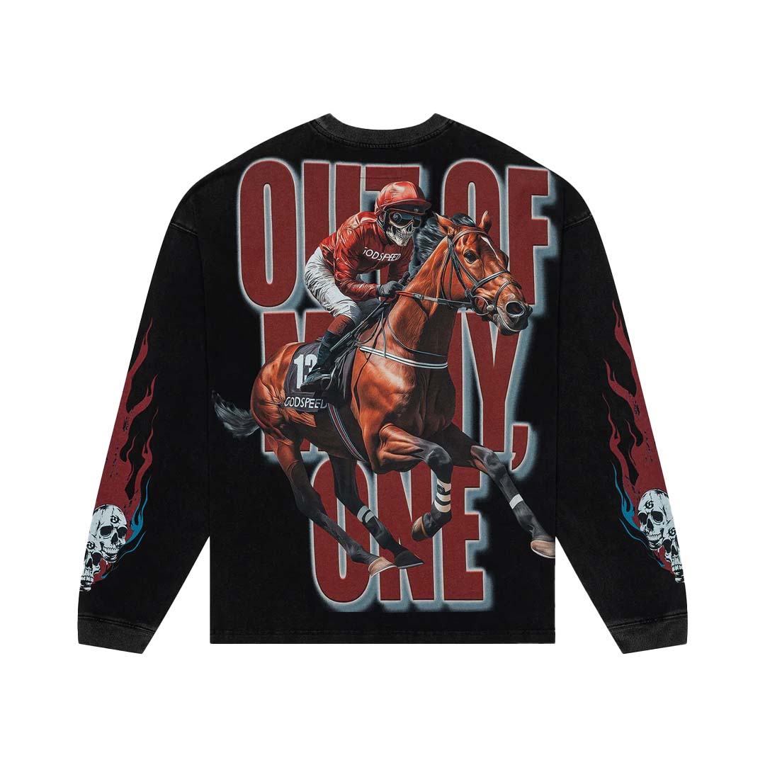 Godspeed Thoroughbred Long Sleeve Tee Black Wash