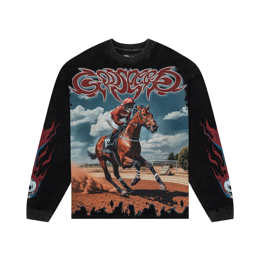 Godspeed Thoroughbred Long Sleeve Tee Black Wash
